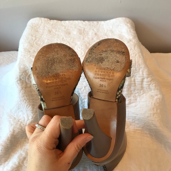 MAISON MARTIN MARGIELA Python Ankle Sandal Bootie - Picture 8 of 8